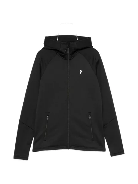 Hanorac cu fermoar Peak Performance cu imagine negru