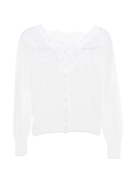 Cardigan Ermanno Scervino din dantelă alb