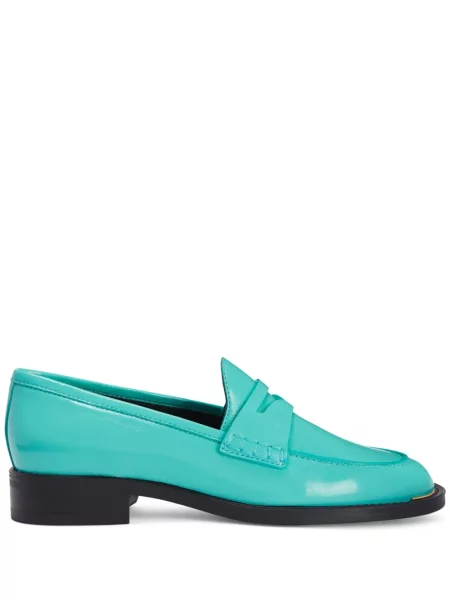 Pantofi loafer Giuseppe Zanotti din piele de lac verde