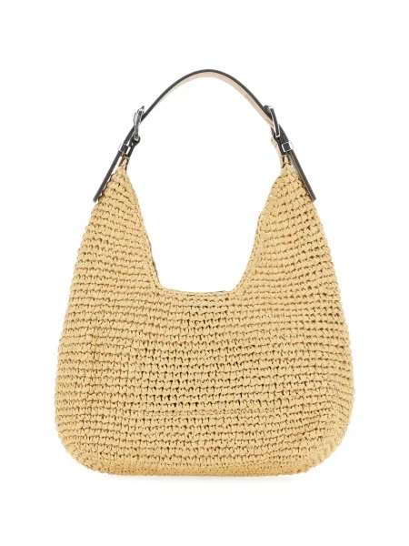 Duża kopertówka Michael Michael Kors koronkowa brązowa