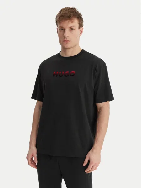 HUGO Majica Gradient črna