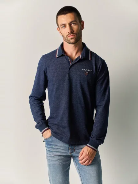 KOROSHI Tricou bleumarin alb