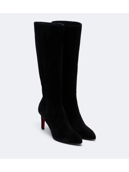 Cizme Christian Louboutin din piele de căprioară negru