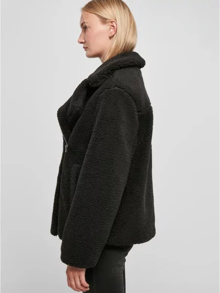 Urban Classics Téli dzseki Sherpa' fekete