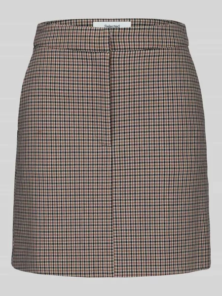 Spódnica mini w kratka glencheck Selected