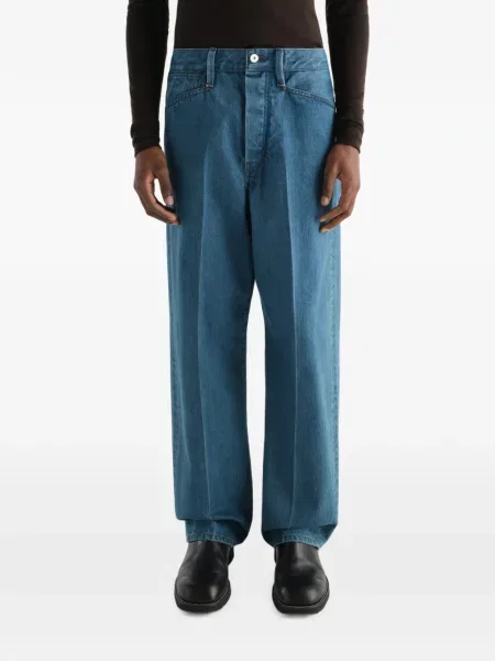 Pantaloni Lemaire cu 5 buzunare albastru