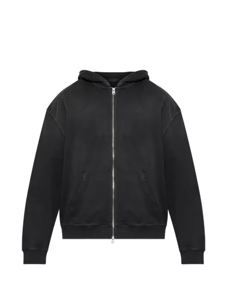 Hanorac cu glugă Allsaints cu autograf negru