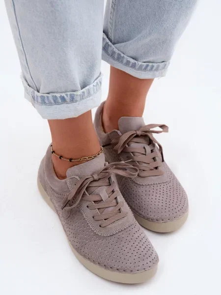 Mocasini Boto din piele alb