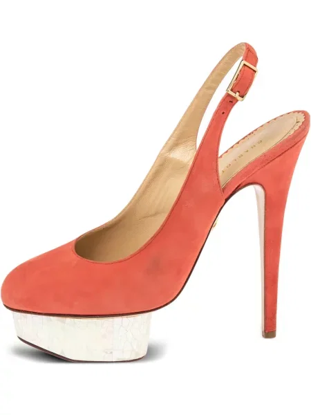 Pantofi cu toc Charlotte Olympia portocaliu