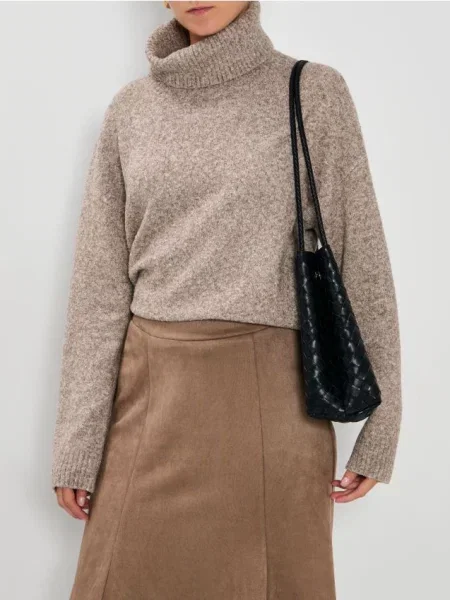 Меланжева водолазка кавовий