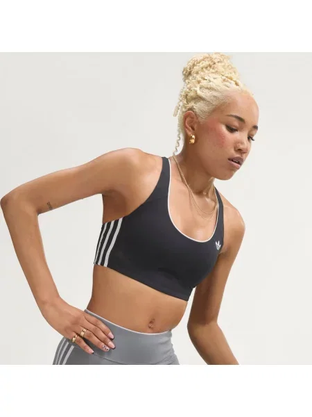 Biustonosz ze średnim wsparciem adidas Originals Sport czarny