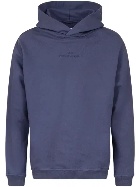 Hanorac cu glugă Maison Margiela cu broderie albastru
