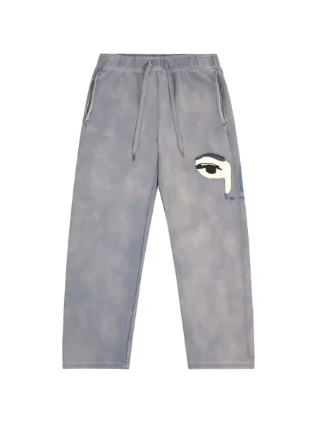 Pantaloni Kidsuper cu imagine alergare gri