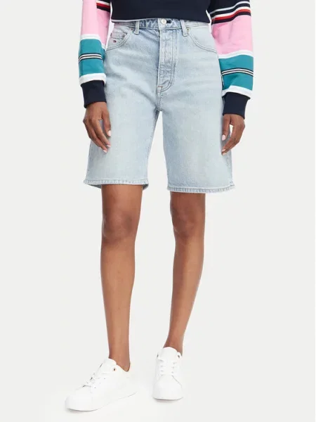 Tommy Jeans Bermudų šortai Šviesiai mėlyna