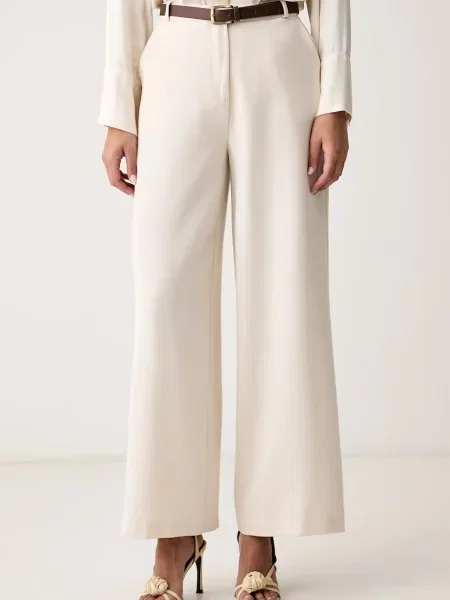Haveone pantaloni pentru femei cu vâscoză bej