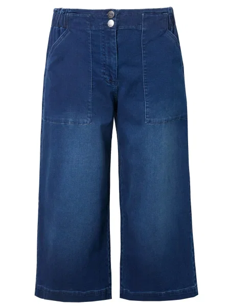 Ulla Popken Džínsy Rose tmavomodrá ružová