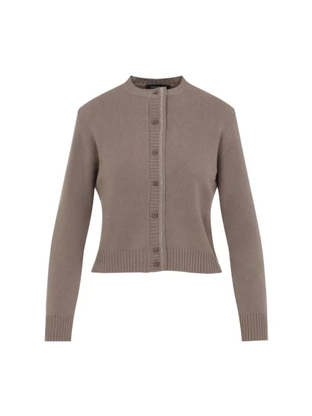 Lniany sweter Fabiana Filippi beżowy