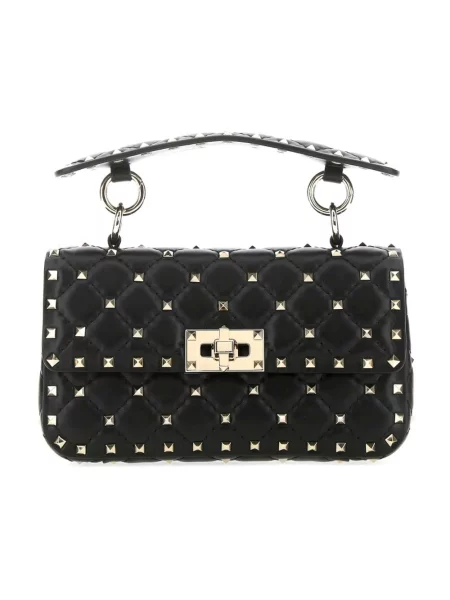 Torebka skórzana Valentino Garavani skórzana czarna