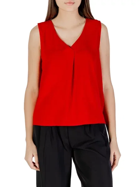 Top Only fără mâneci roșu