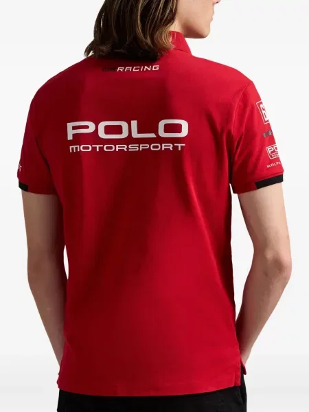Slip de baie Polo Ralph Lauren alergare cu cordon cu imagine alb