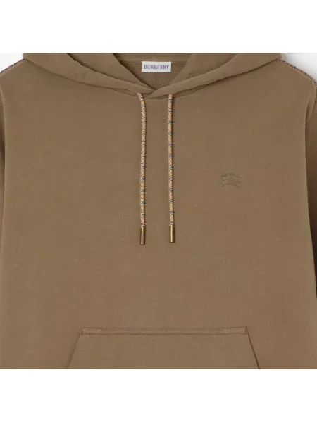 Bluza z kapturem Burberry z kapturem zielona