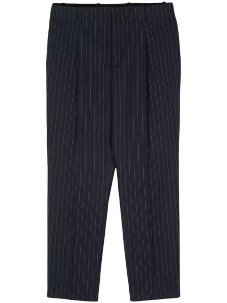 Pruhované zúžené kalhoty Maison Kitsuné modré