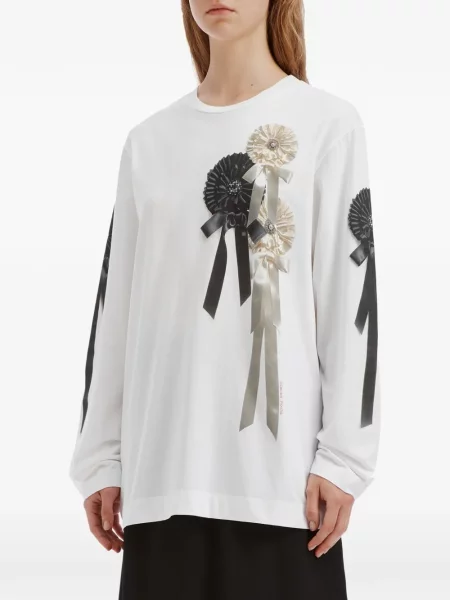 Lung tricou Simone Rocha alb