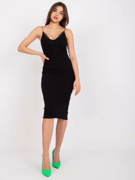 Rochie midi Fashionhunters de costum negru