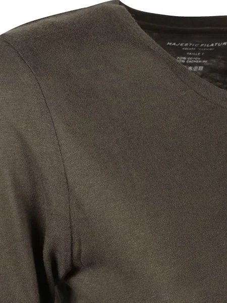 Lung tricou Majestic Filatures gri
