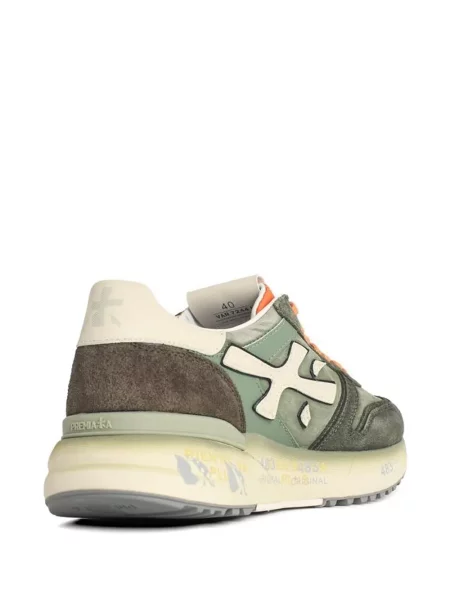 Sneakerși Premiata din piele de căprioară verde
