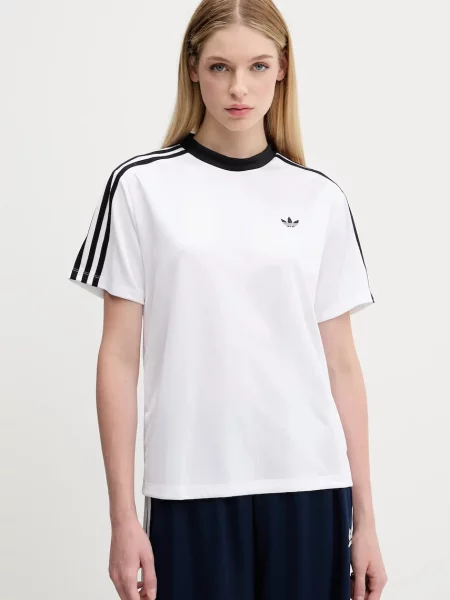 Тениска adidas Adicolor Football Jacquard T-Shirt White XS бяло