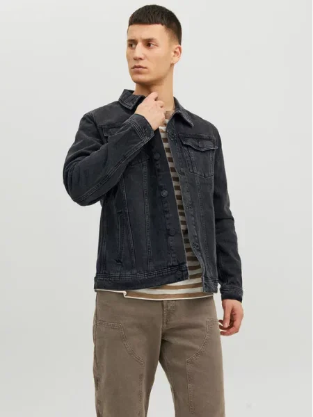 Jack&Jones Džinsinė striukė juoda