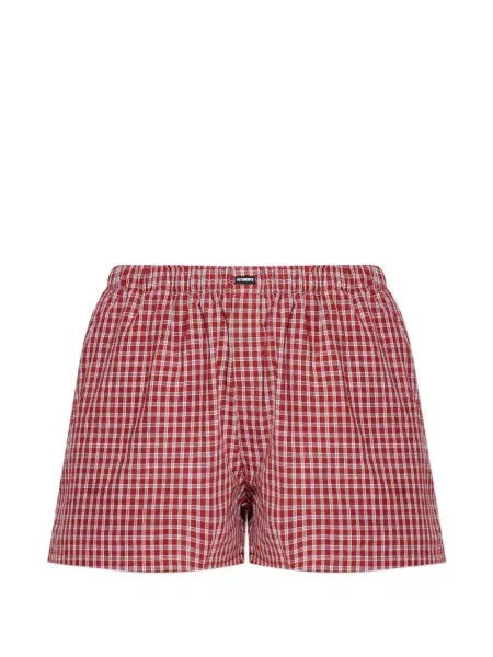 Pantaloni scurți Vetements în carouri roșu