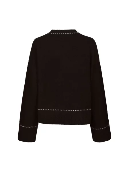Dzianinowy sweter Neo Noir brązowy