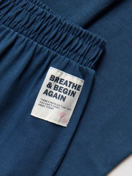 Reserved Спортивні штани wide leg темно-синій сині