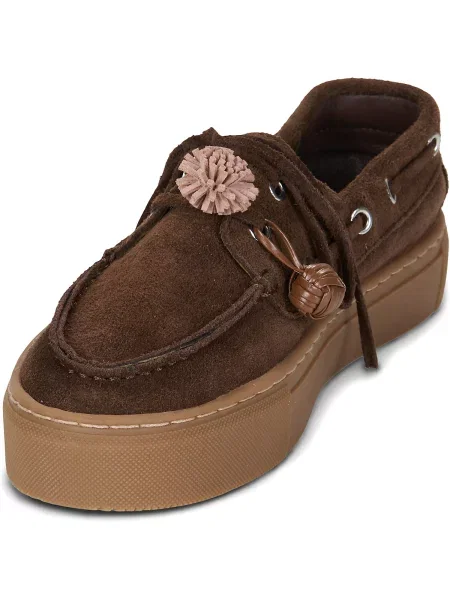 Pantofi D.a.t.e. din piele de căprioară maro