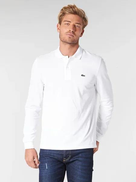 Tricou polo Lacoste clasic alb