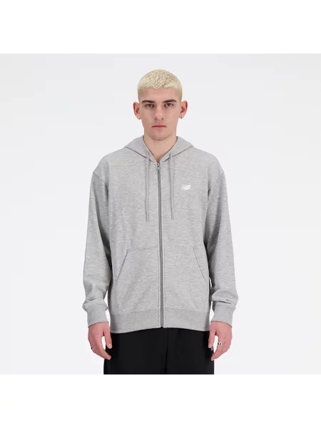 Mikina New Balance Stacked Logo French athletic grey šedá