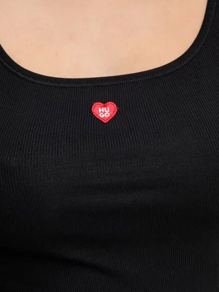 HUGO топ loungwear із модалу HUGO HEART VEST