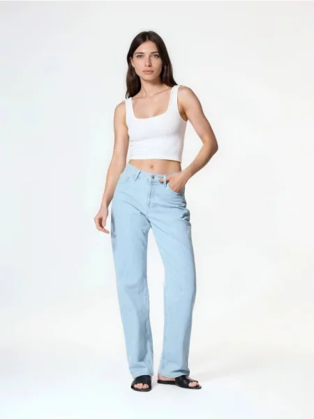 Reserved Top mulat alb