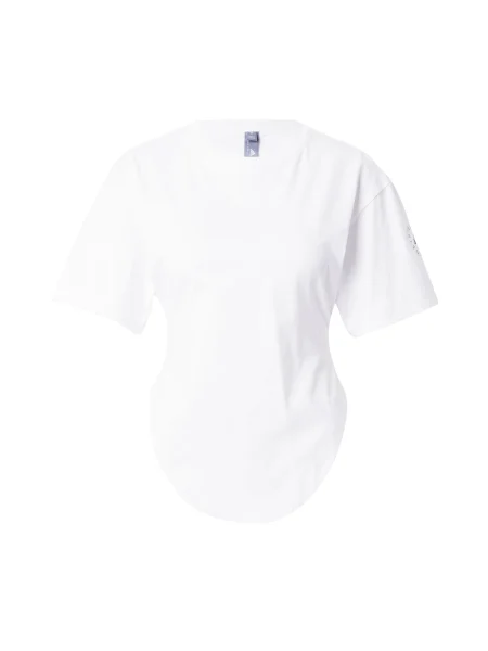 ADIDAS BY STELLA MCCARTNEY Tricou funcțional Curfed Hem' alb