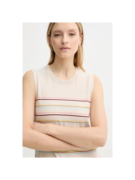 Sukienka maxi Ps By Paul Smith beżowa