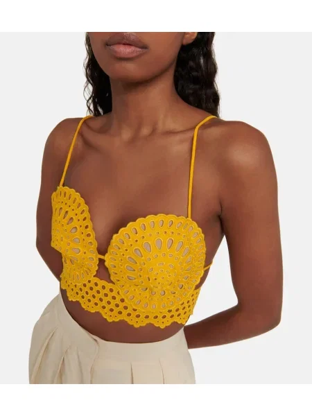 Cropp top Stella Mccartney cu broderie galben