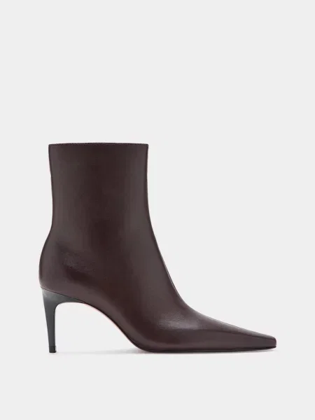 Шкіряні Ботильйони MANGO темно-коричневий коричневі