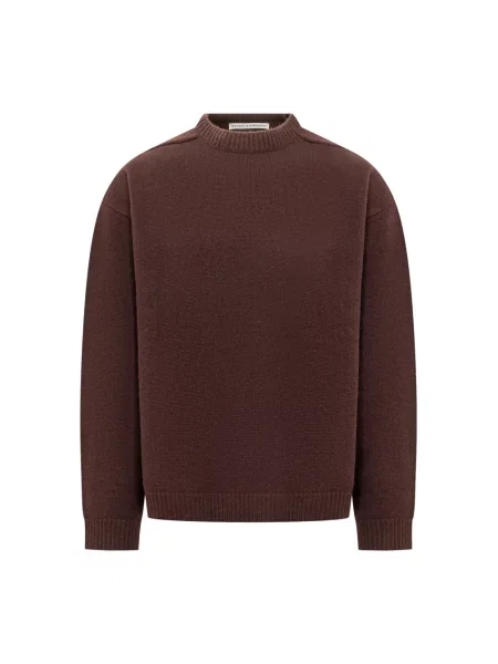 Sweter Studio Nicholson wełniany brązowy