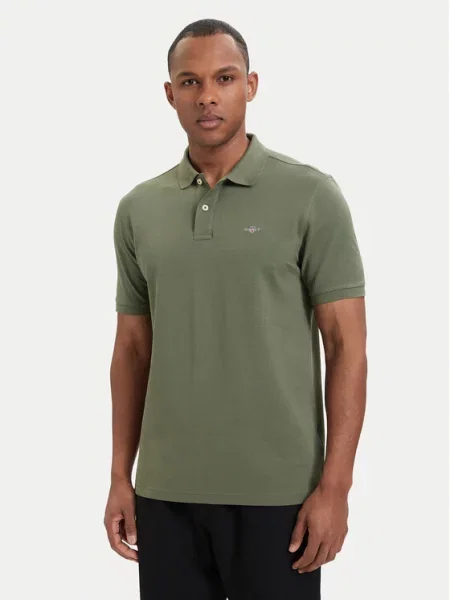 Tricou polo Gant verde