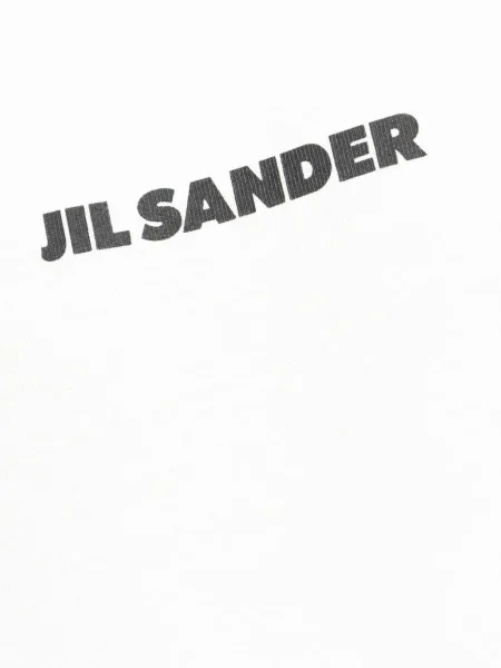 Tricou Jil Sander cu imagine alb