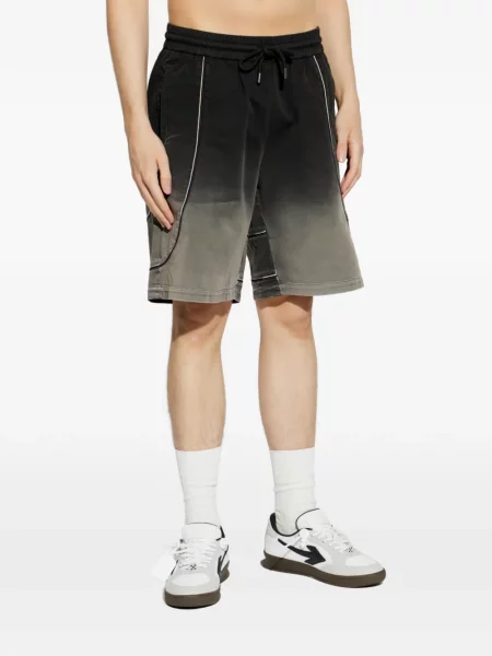 Pantaloni scurți Off-white cu aplicații alb