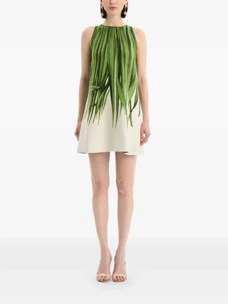 Rochie Oscar De La Renta din jacard verde