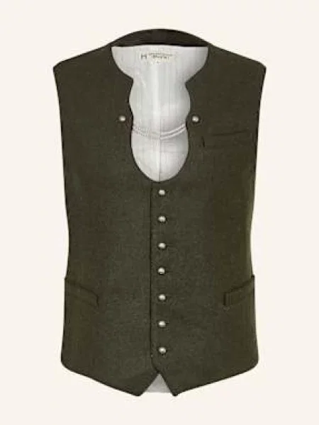 Heimatglück Tracht Krojová Vesta Adrian tmavě zelená